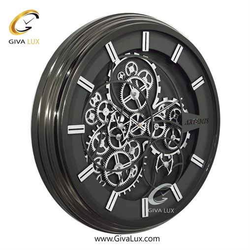 ساعت دیواری اورجینال آرتمیس آلیاژ فلزی تیتانیوم| کد رفرنس 90040، مدل: 2043Titanium Silver